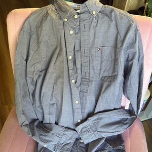 Tommy Hilfiger Men's Blue Button-Down Shirt